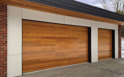 Contemporary Wooden Garage Doors in Houston